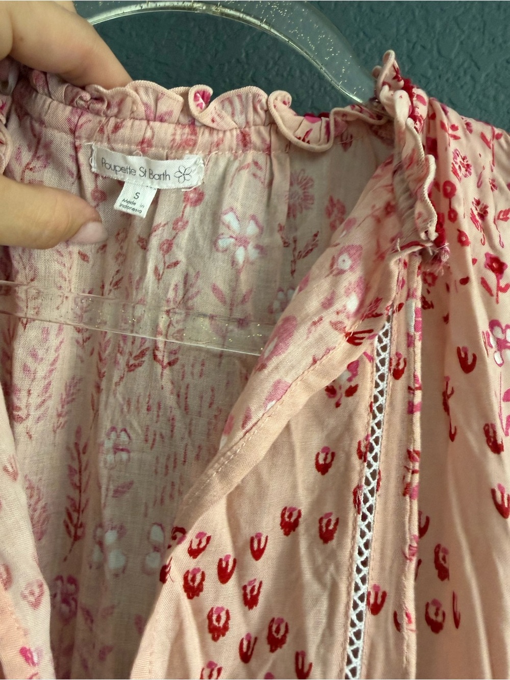 POUPETTE ST BARTH • Mini Clara dress pink floral - Size small sleeveless - Picture 7 of 9